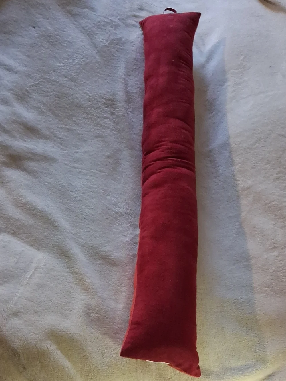 Faith Family and Friends Long Decorative Draft Stopper  - Red and Cream Pillow